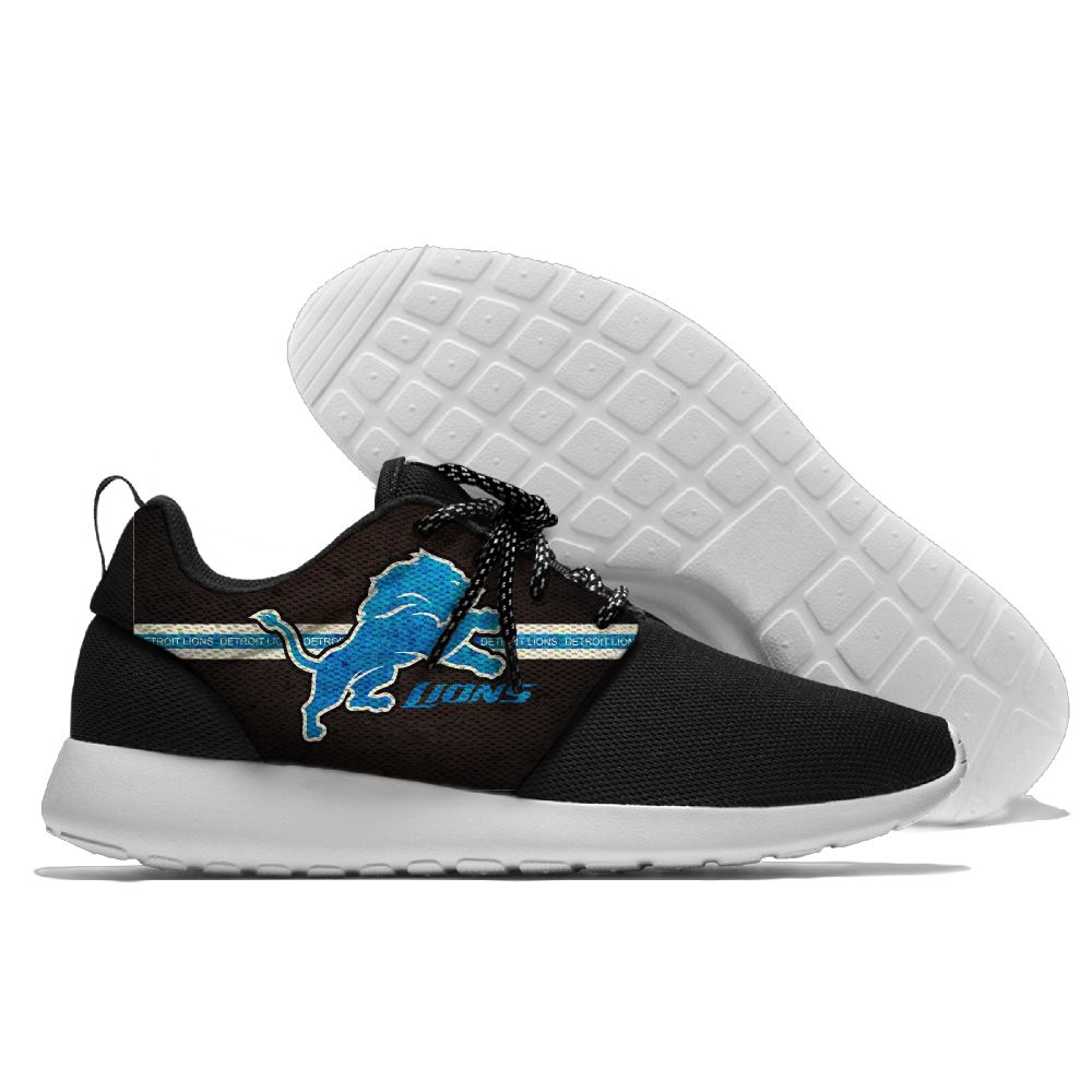 Women's NFL Detroit Lions Roshe Style Lightweight Running Shoes 002